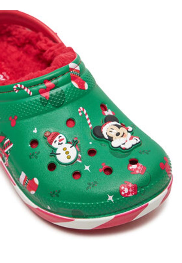 Crocs Klapki Classic Mickey Xmass Lined Clog K 210814 Zielony. Kolor: zielony