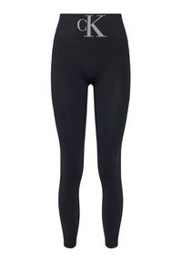Calvin Klein Legginsy 701233380 Czarny Slim Fit. Kolor: czarny. Materiał: syntetyk