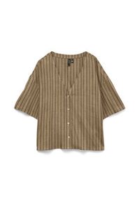 Vero Moda Koszula Rosie 10346914 Brązowy jasny Loose Fit. Kolor: brązowy. Materiał: wiskoza #4