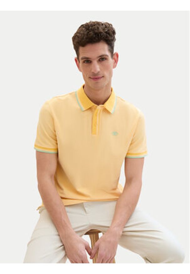 Tom Tailor Polo 1040822 Żółty Regular Fit. Typ kołnierza: polo. Kolor: żółty. Materiał: bawełna