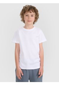 4f - 4F T-shirt regular gładki (2-pack) dziecięcy - multikolor 134/140 (8-10 lat). Okazja: na co dzień. Kolor: wielokolorowy. Materiał: bawełna, materiał, jersey. Długość rękawa: krótki rękaw. Długość: krótkie. Wzór: gładki. Sezon: lato. Styl: klasyczny, młodzieżowy, sportowy, casual