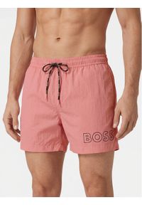 BOSS Szorty kąpielowe Mooneye 50469280 Różowy Regular Fit. Kolor: różowy. Materiał: syntetyk #1