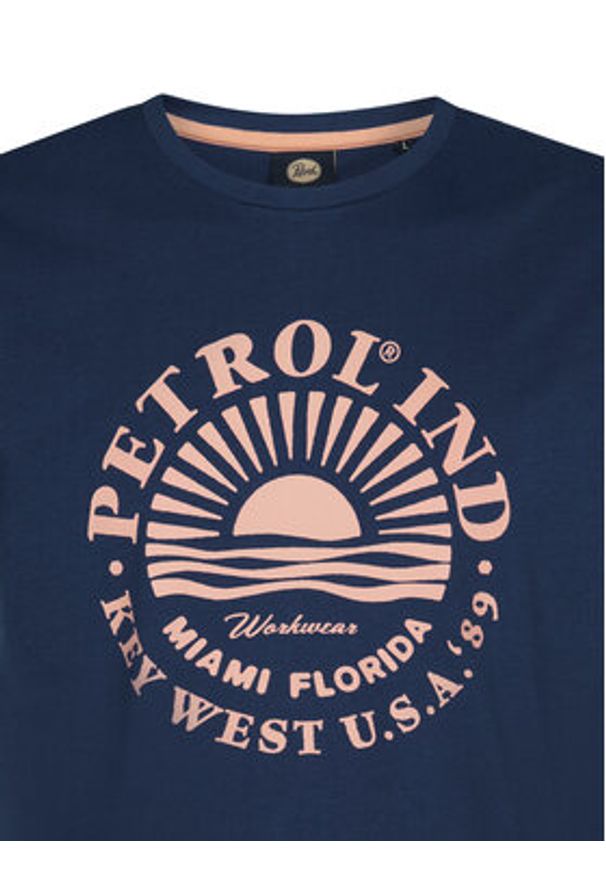 Petrol Industries T-Shirt M-1050-TSR127 Granatowy Regular Fit. Kolor: niebieski. Materiał: bawełna