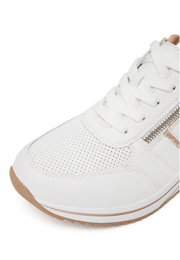 Remonte Sneakersy D0T04-80 Biały. Kolor: biały. Materiał: skóra, syntetyk