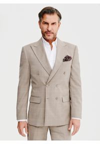 Pako Lorente - PAKO LORENTE – Dwurzędowa marynarka garniturowa w kratę. Materiał: wełna #6