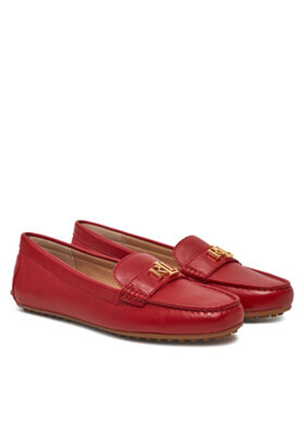 Lauren Ralph Lauren - LAUREN RALPH LAUREN Mokasyny Barnsbury 802852847021 Czerwony. Kolor: czerwony. Materiał: skóra