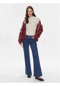 Tommy Jeans T-Shirt Essential DW0DW17383 Beżowy Slim Fit. Kolor: beżowy. Materiał: bawełna