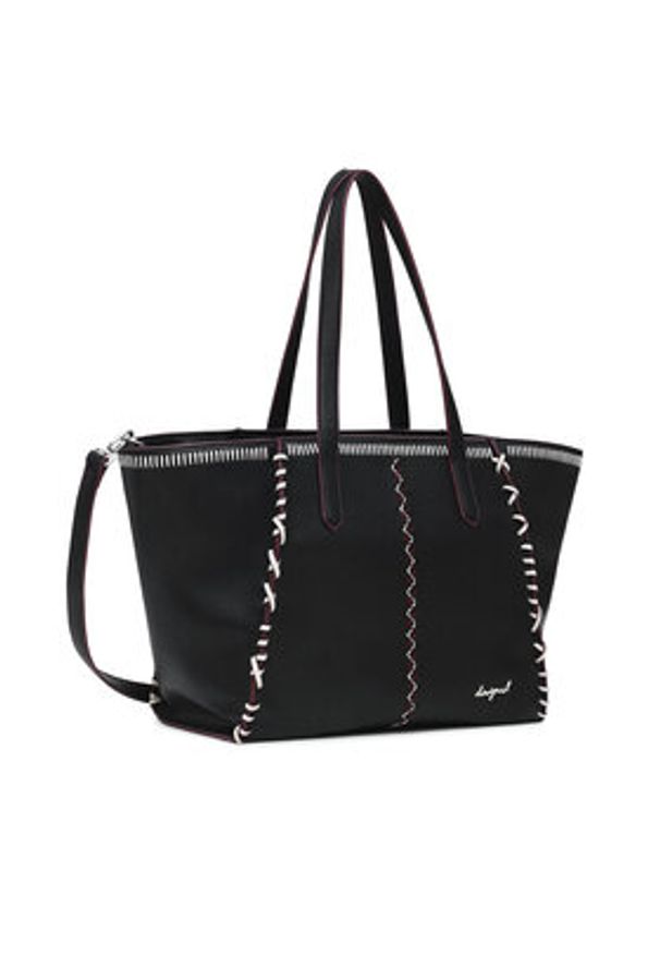 Desigual Torebka 25WAXP95 Czarny. Kolor: czarny. Materiał: skórzane