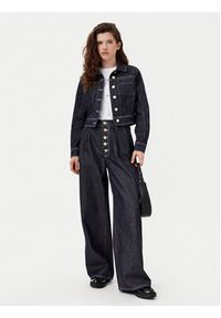 Karl Lagerfeld - KARL LAGERFELD Kurtka jeansowa A1W14048 Granatowy Regular Fit. Typ kołnierza: dekolt w karo. Kolor: niebieski. Materiał: bawełna #5
