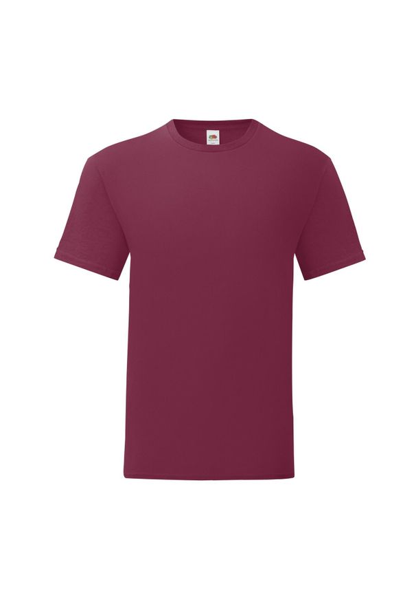 FRUIT OF THE LOOM - Kultowa Koszulka Unisex Dla Dorosłych. Kolor: czerwony, wielokolorowy, brązowy