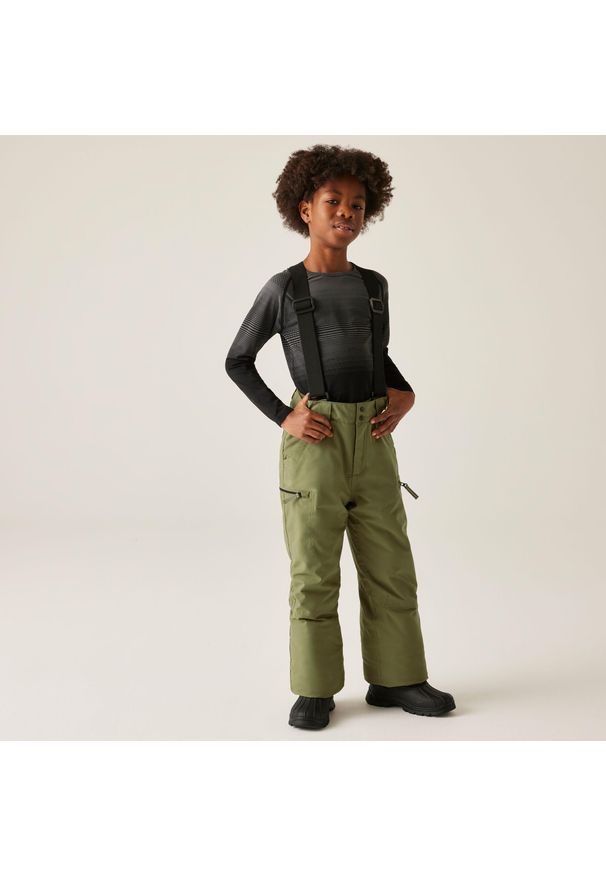 DARE 2B - Spodnie narciarskie dziecięce z membraną Pow II Dare 2b. Kolor: zielony. Materiał: tkanina, poliester, polar. Sezon: zima. Sport: narciarstwo