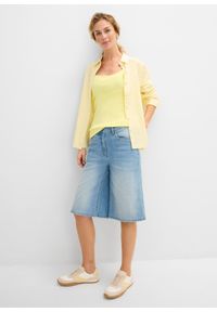 bonprix - Top na cienkich ramiączkach (3 szt.). Kolor: żółty. Materiał: bawełna. Długość rękawa: na ramiączkach #2