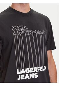 Karl Lagerfeld Jeans T-Shirt A3M17002 Czarny Regular Fit. Kolor: czarny. Materiał: syntetyk