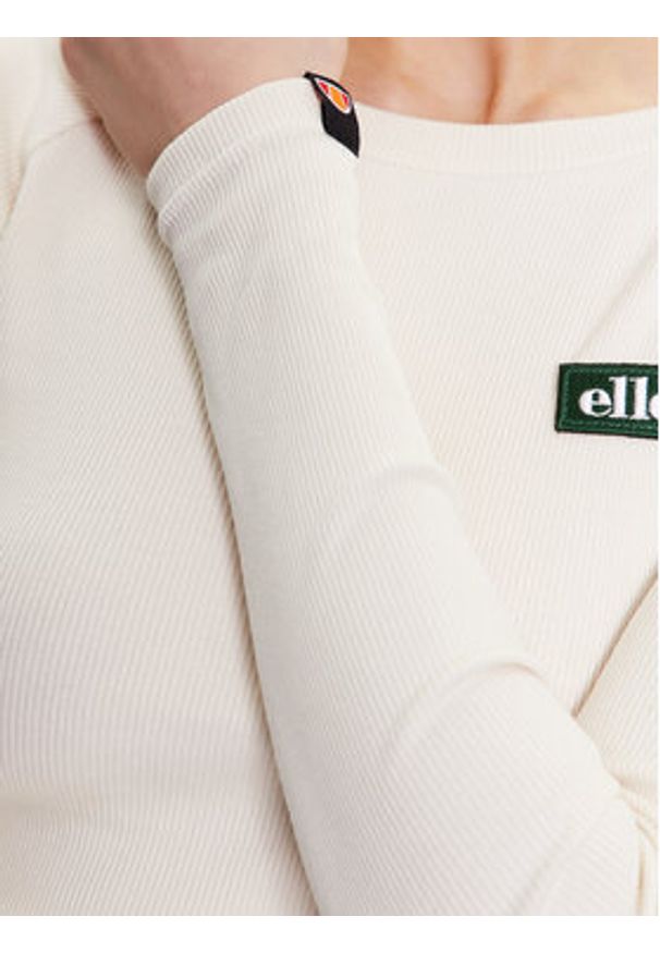 Ellesse Bluzka Linny SGR17947 Beżowy Slim Fit. Kolor: beżowy. Materiał: bawełna