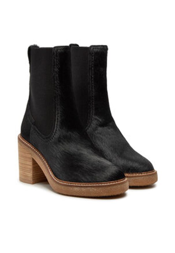 Clarks Botki Cassiano Top 26178668 Czarny. Kolor: czarny. Materiał: skóra