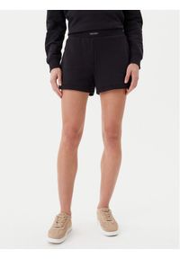 Calvin Klein Jeans Szorty sportowe Placed Institutional J20J225525 Czarny Regular Fit. Kolor: czarny. Materiał: bawełna