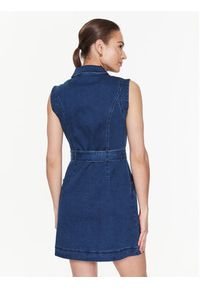 Morgan Sukienka jeansowa 231-RASMIN1 Niebieski Slim Fit. Kolor: niebieski. Materiał: jeans, bawełna