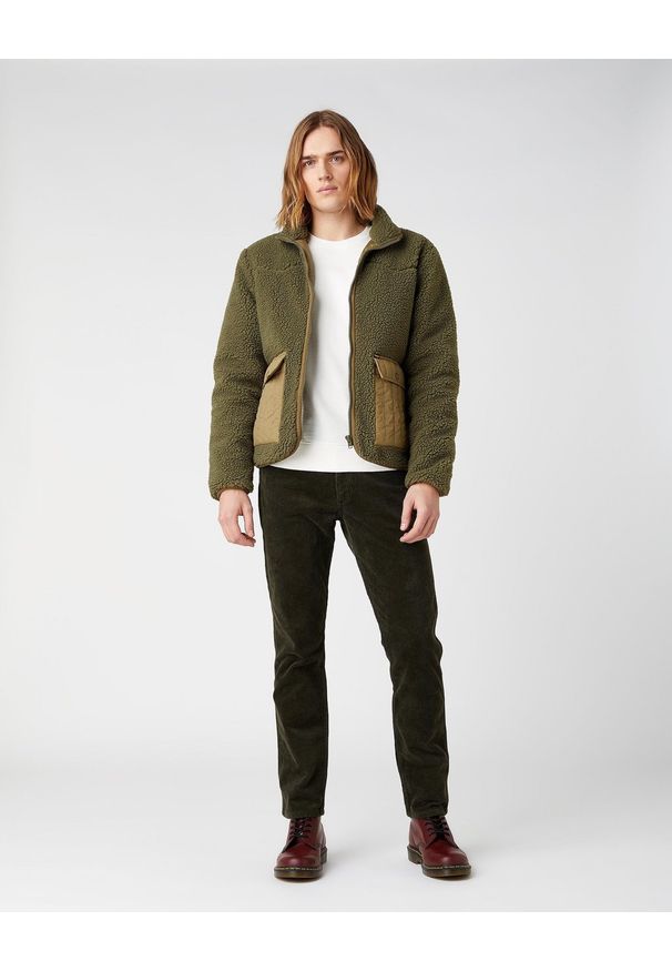 Wrangler - MĘSKA KURTKA PRZEJŚCIOWA WRANGLER WESTERN LINER IVY GREEN W4F4YAXIX 112141369