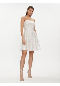 Rinascimento Sukienka koktajlowa CFC0117811003 Écru A-Line Fit. Materiał: syntetyk. Styl: wizytowy #3