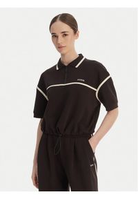 Guess Polo V6GP01 K2945 Brązowy Oversize. Typ kołnierza: polo. Kolor: brązowy. Materiał: syntetyk #1