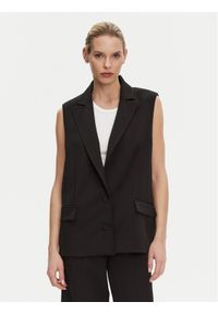 Patrizia Pepe Kamizelka 8S0512/A375-K103 Czarny Regular Fit. Kolor: czarny. Materiał: syntetyk #1