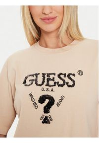 Guess T-Shirt Aurelie V4YI06 I3Z14 Beżowy Boxy Fit. Kolor: beżowy. Materiał: bawełna #4