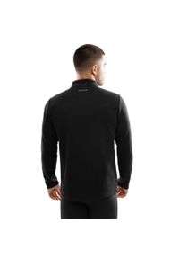 SIROKO - Męska bluza treningowa z suwakiem pod szyją Fitness Siroko Inter. Kolor: czarny. Materiał: materiał. Długość: krótkie. Sport: fitness