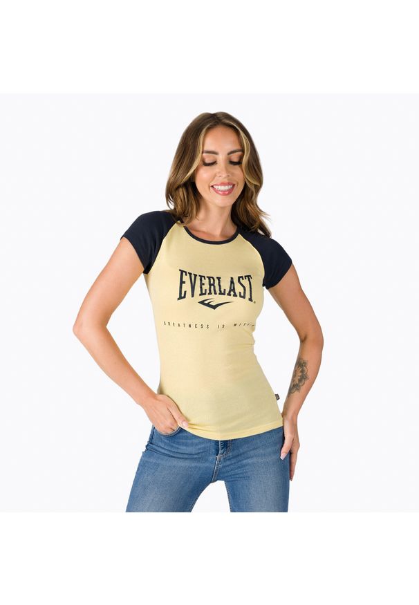 EVERLAST - T-shirt damski Everlast LOVEY. Kolor: żółty