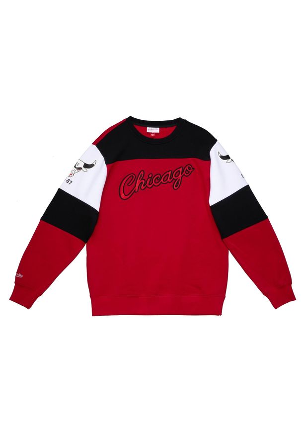 Mitchell & Ness - Bluza okrągły dekolt Chicago Bulls. Kolor: czerwony. Sport: koszykówka