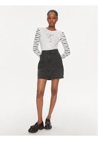 Desigual Bluzka Boston 24SWTK70 Biały Slim Fit. Kolor: biały. Materiał: bawełna #3