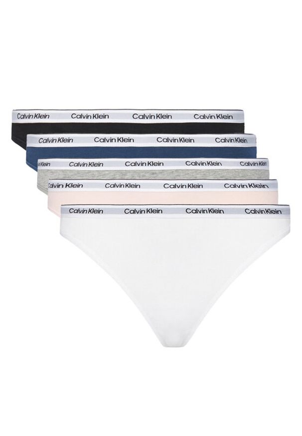 Calvin Klein Underwear Komplet 5 par fig klasycznych 000QD5208E Kolorowy. Materiał: bawełna. Wzór: kolorowy