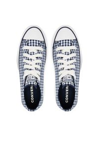 Converse Trampki Chuck Taylor All Star Lift Platform Gingham A13664C Granatowy. Kolor: niebieski. Materiał: materiał. Obcas: na platformie #5