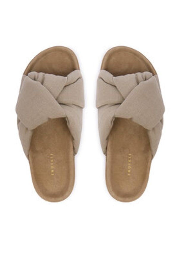 Inuikii Klapki Oversized Linen Knot 1004.003.0171.250 Beżowy. Kolor: beżowy. Materiał: materiał