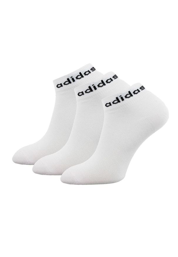 Adidas - Skarpety adidas NC Ankle 3 Pairs GE1380 - białe. Kolor: biały. Materiał: bawełna, poliester, elastan, materiał, nylon