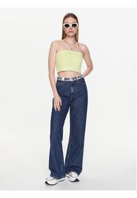 Tommy Jeans Bluzka Essential DW0DW15296 Zielony Slim Fit. Kolor: zielony. Materiał: bawełna #4