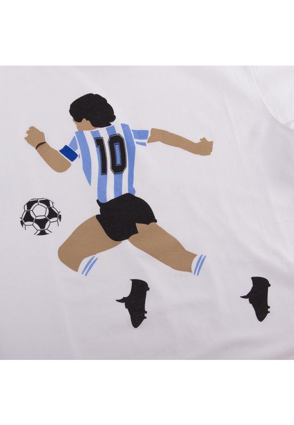 COPA FOOTBALL - Koszulka dla dorosłych - Maradona x COPA Argentyna Graficzna - Biała. Kolor: biały. Sport: piłka nożna