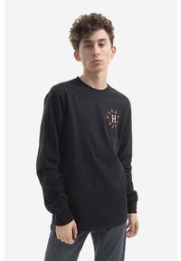 HUF longsleeve bawełniany 12 Galaxies Longsleeve kolor czarny z nadrukiem. Okazja: na co dzień. Kolor: czarny. Materiał: bawełna. Długość rękawa: długi rękaw. Długość: długie. Wzór: nadruk. Styl: casual #5