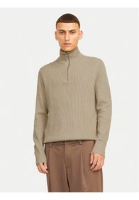 Jack & Jones - Jack&Jones Sweter Perfect 12257773 Beżowy Regular Fit. Kolor: beżowy. Materiał: bawełna #1