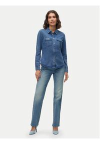 Vero Moda Koszula jeansowa Jennie 10313726 Granatowy Regular Fit. Kolor: niebieski. Materiał: bawełna #6