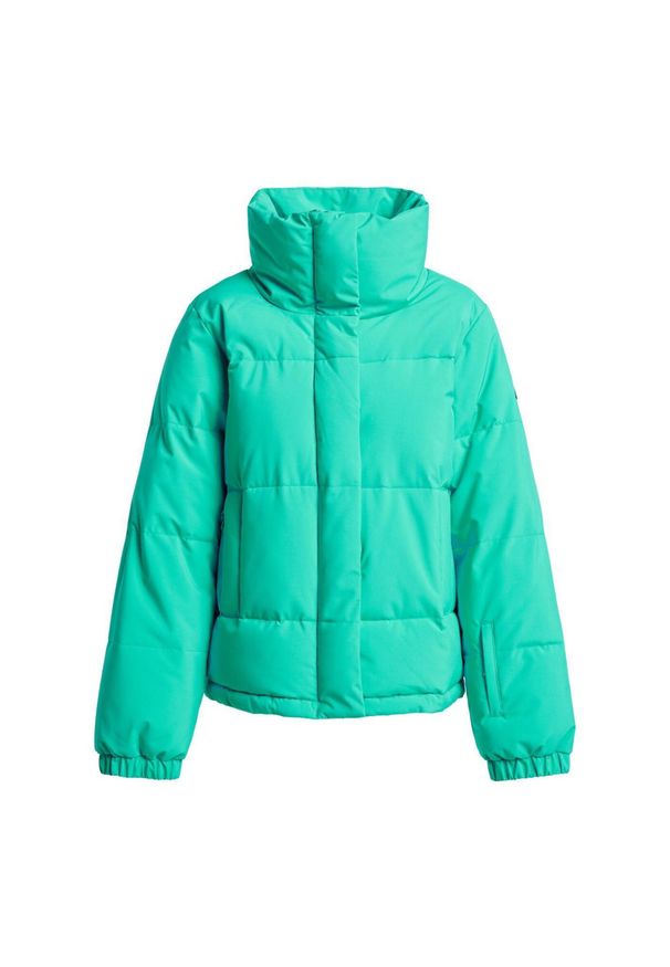 Roxy - Kurtka do sportów zimowych techniczna damska SNOW WINTER REBEL 10K. Kolor: zielony. Sezon: zima. Sport: narciarstwo