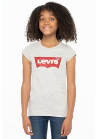 Levi's® - Levi's T-shirt dziecięcy kolor szary. Okazja: na spotkanie biznesowe, na co dzień. Kolor: szary. Materiał: dzianina. Długość rękawa: krótki rękaw. Długość: krótkie. Wzór: nadruk. Styl: biznesowy, casual