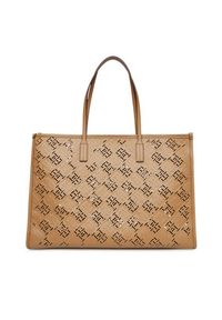 TOMMY HILFIGER - Tommy Hilfiger Torebka Th City AW0AW17501 Brązowy. Kolor: brązowy. Materiał: skórzane #3