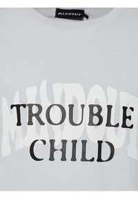 Mindout T-Shirt Unisex Trouble Child Szary Oversize. Kolor: szary. Materiał: bawełna #3