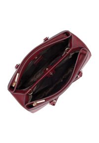 Wittchen - Torebka kuferek skórzana klasyczna. Kolor: czerwony. Wzór: haft. Dodatki: z haftem. Materiał: skórzane. Styl: klasyczny #3