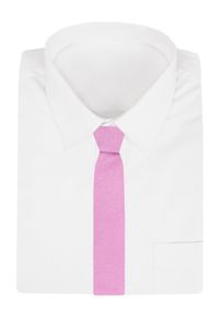 Męski Krawat Alties - Jasny Róż, Delikatny Melanż. Kolor: różowy. Materiał: tkanina. Wzór: melanż. Styl: wizytowy, elegancki #3