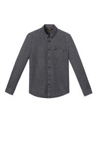 Lee - LEE BUTTON DOWN MĘSKA KOSZULA JEANSOWA Z DŁUGIM RĘKAWEM JEANS ASPHALT L880PAFZ. Typ kołnierza: button down. Materiał: jeans. Długość rękawa: długi rękaw. Długość: długie