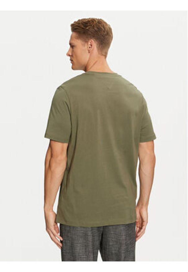 TOMMY HILFIGER - Tommy Hilfiger T-Shirt MW0MW36499 Zielony Regular Fit. Kolor: zielony. Materiał: bawełna