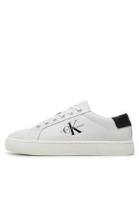 Calvin Klein Jeans Sneakersy Classic Cupsole Laceup Low Lth YM0YM00491 Biały. Kolor: biały. Materiał: skóra #4