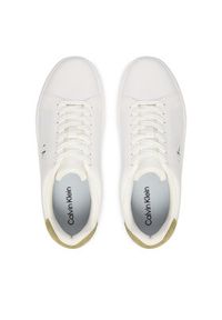 Calvin Klein Sneakersy Classic Cupsole Laceup Lth YM0YM01435 Biały. Kolor: biały. Materiał: skóra #3