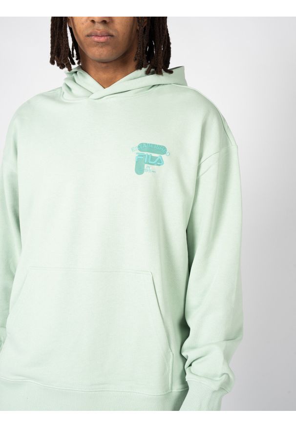 Fila Bluza "Baar" | FAM0333 | Mężczyzna | Zielony. Typ kołnierza: kaptur. Kolor: zielony. Materiał: bawełna